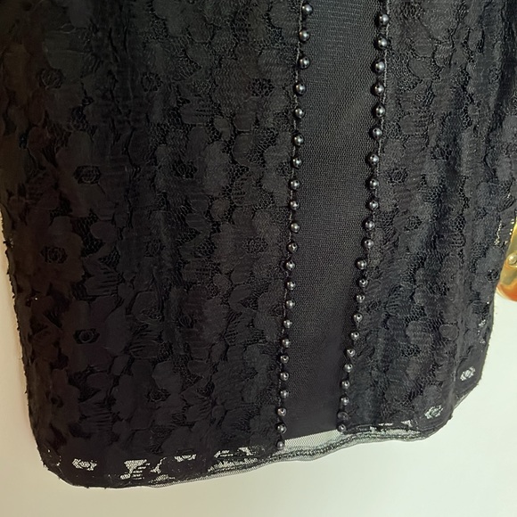 ZARA | Black Beaded Low Scoop Back Dress Sz M - Picture 5 of 5